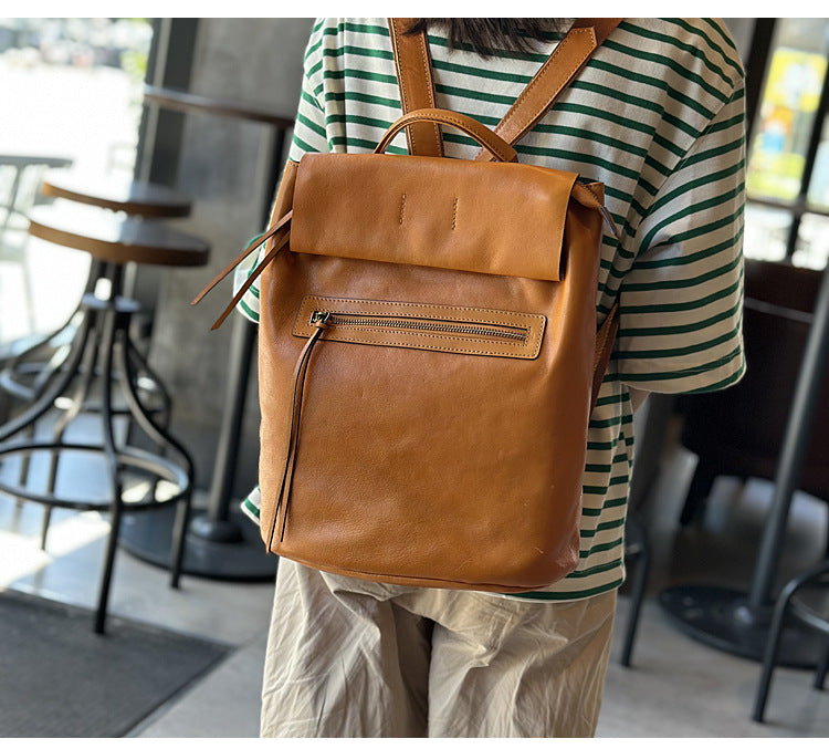 Leather Backpack Women Laptop & Office Use
