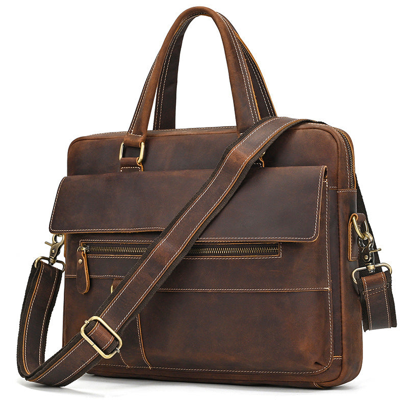 Genuine Leather Office Messenger Bag for Men