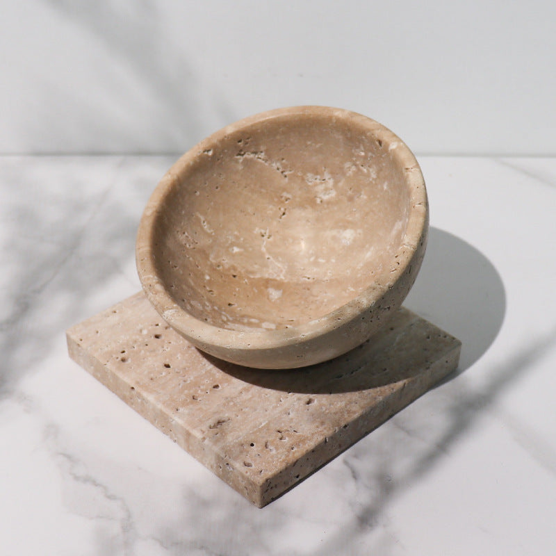 European Natural Marble Flower Pot Succulent Planter with Base