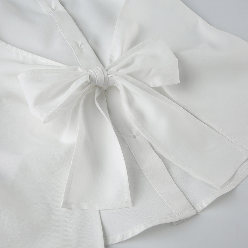 Backless sleeveless shirt blouse