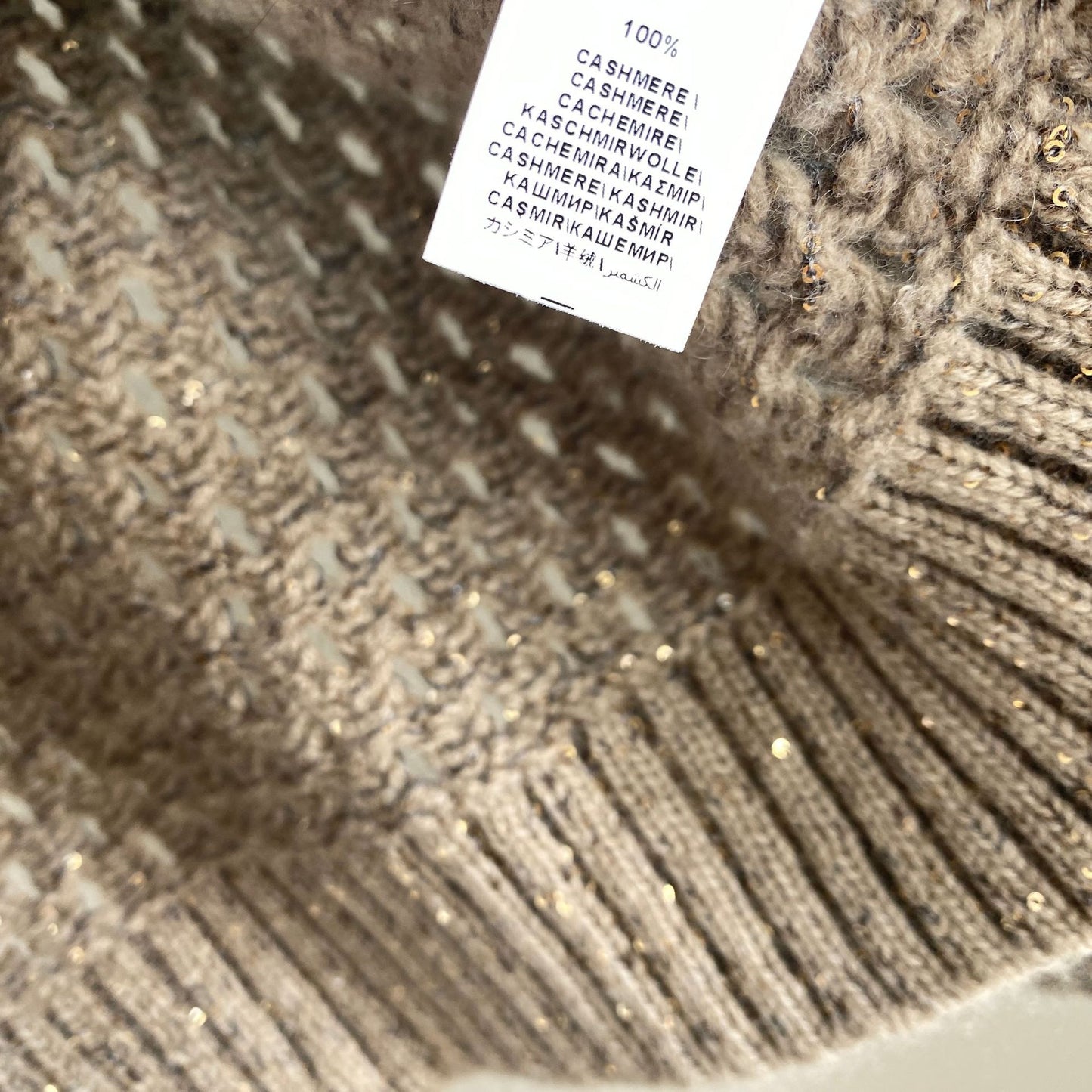 Hollow Out Sequinned Women’s Cashmere Cardigan