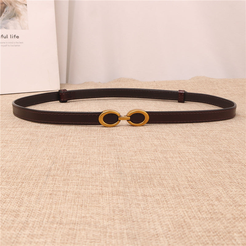 modern womens narrow leather belts