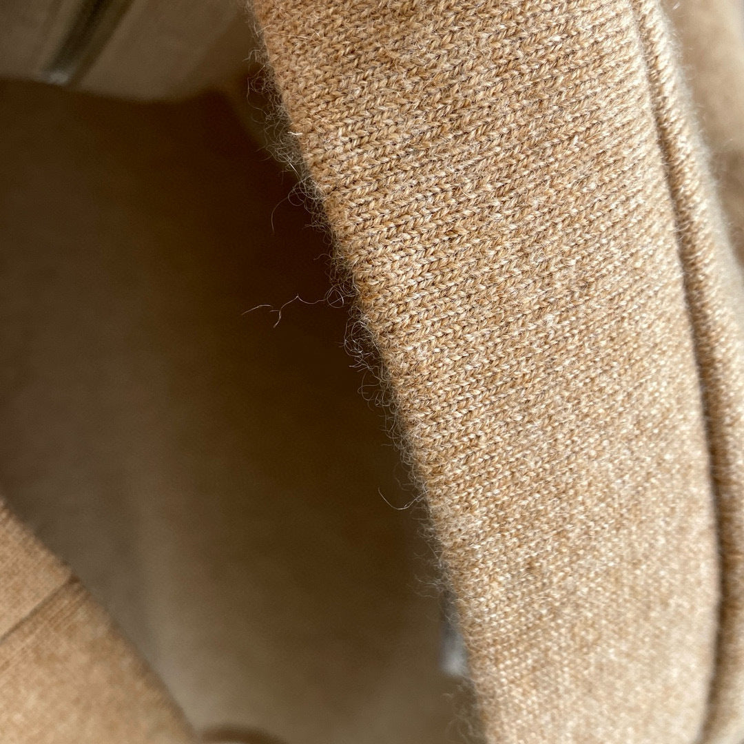 Women Cashmere Wool Hooded Sweater Zip Front Knitted Cardigan