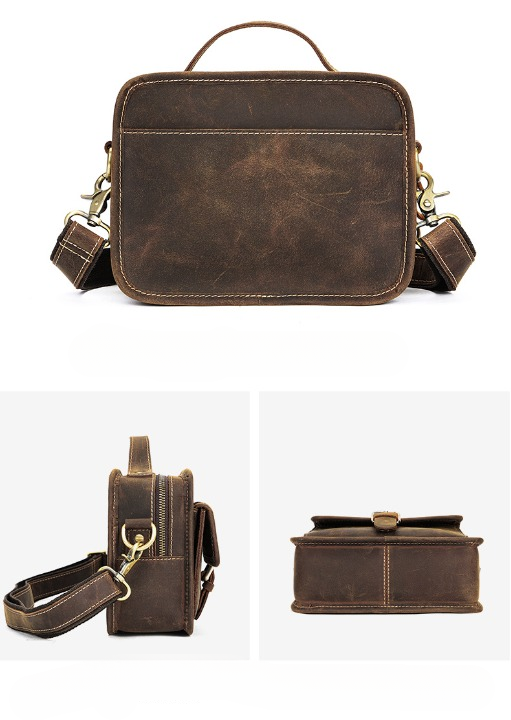 Men’s Genuine Leather Chest Crossbody Bag