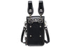 Men Leather Chest Bag with Western Bullet Chain Design