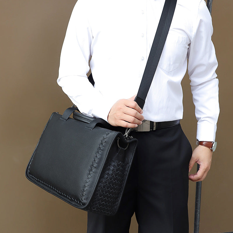 Men’s Genuine Leather Laptop Office Bag