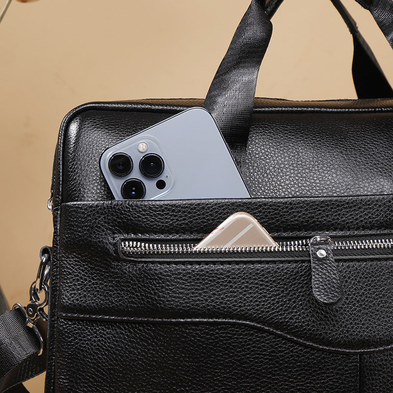 Genuine Leather Office Bag for Men Laptop Business Bag