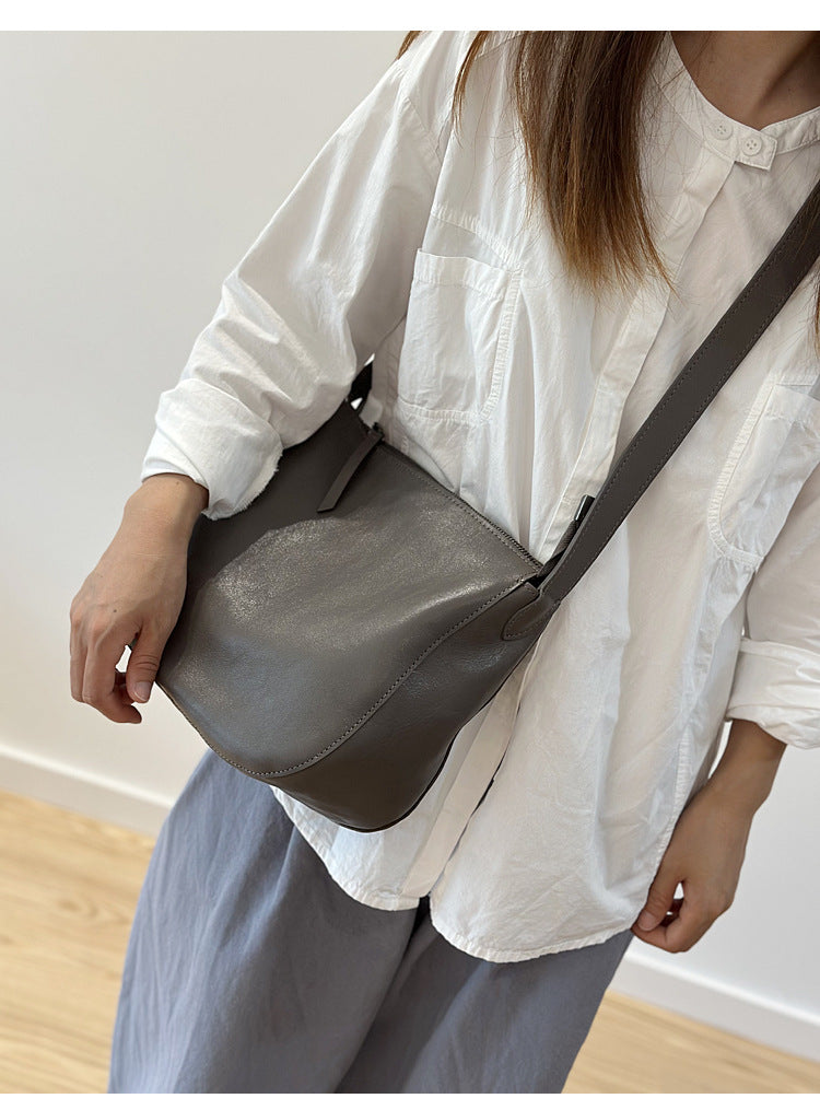 Women Genuine Leather Office Messenger Bag