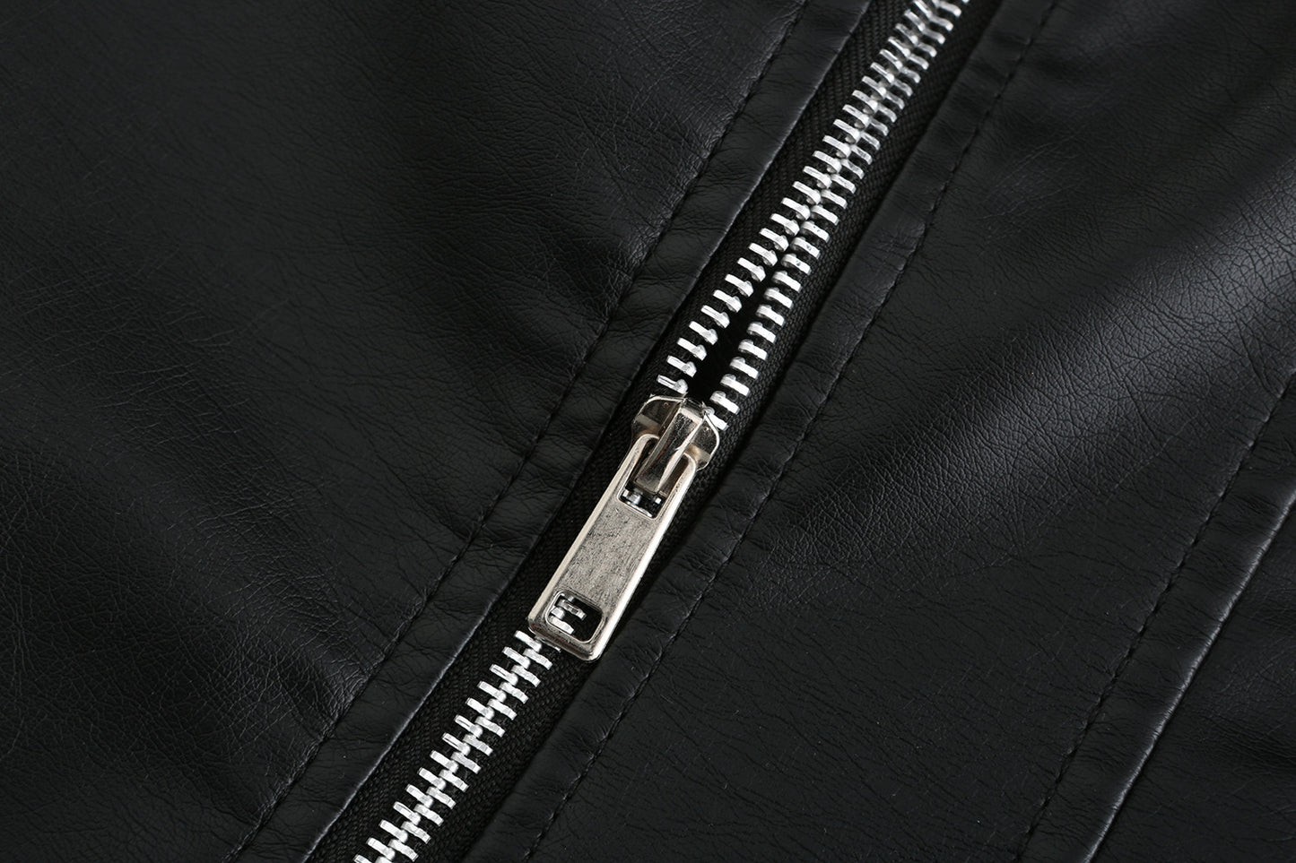 Women’s Faux Leather Motorcycle Jacket with Belt