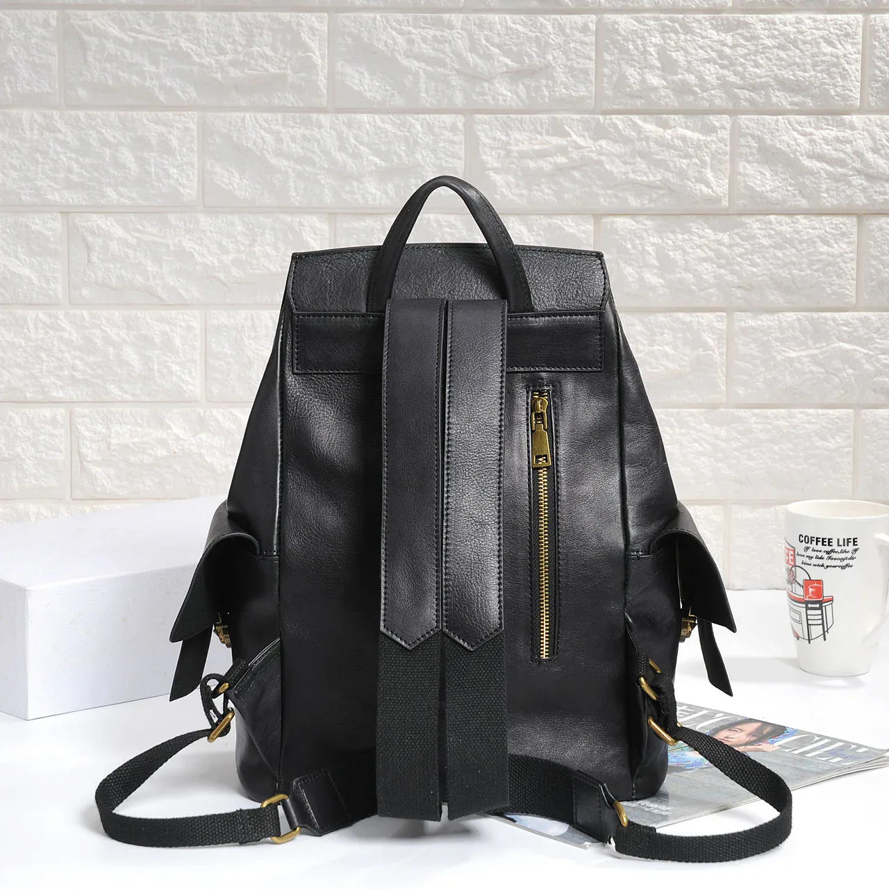 Women Leather Backpack – Large Capacity Cowhide Bag