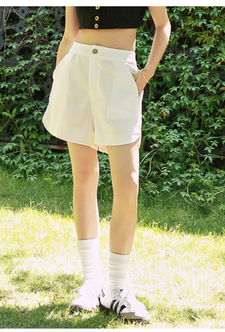 straight leg shorts women's