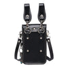 Men Leather Chest Bag with Western Bullet Chain Design