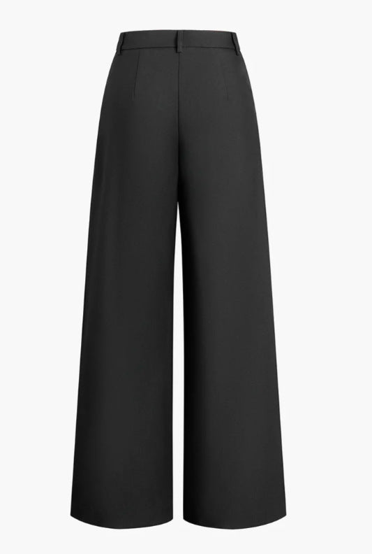 Women's Wide Leg Suit Work Causal Pants