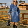 Denim Loose Casual Long-Sleeved Dress