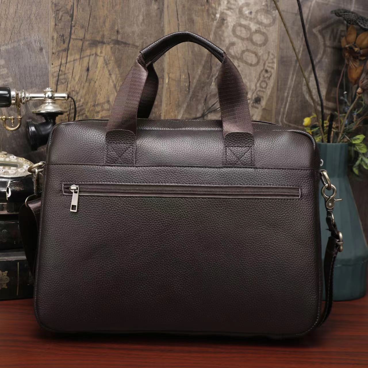 Genuine Leather Office Briefcase Bag