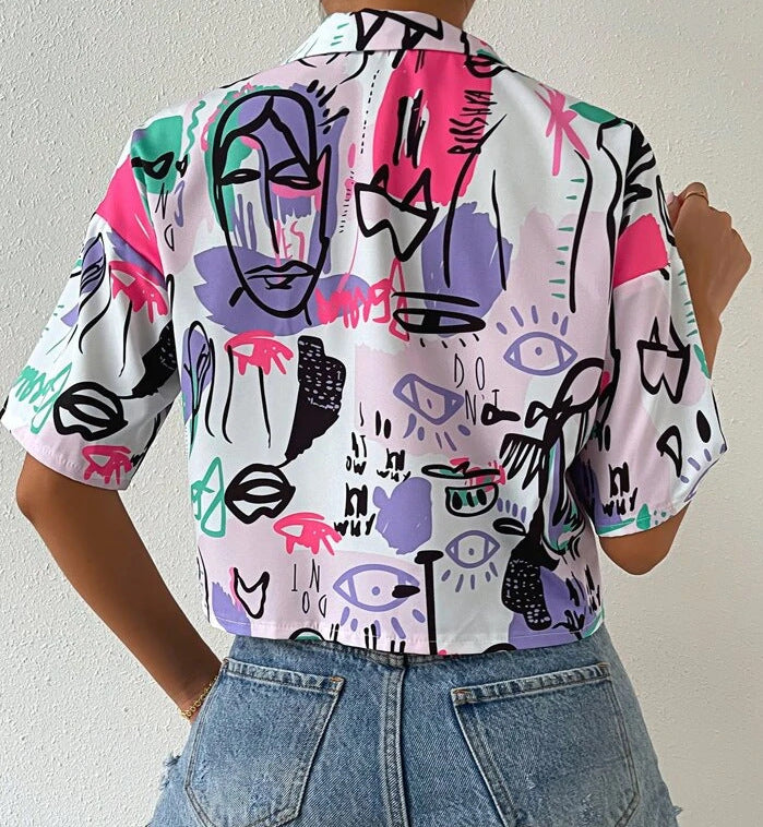 womens drop shoulder short sleeve shirts