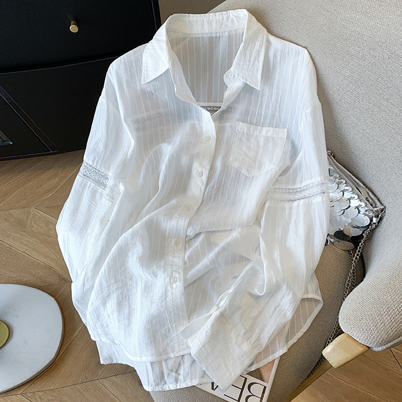 women's striped blouse long sleeve