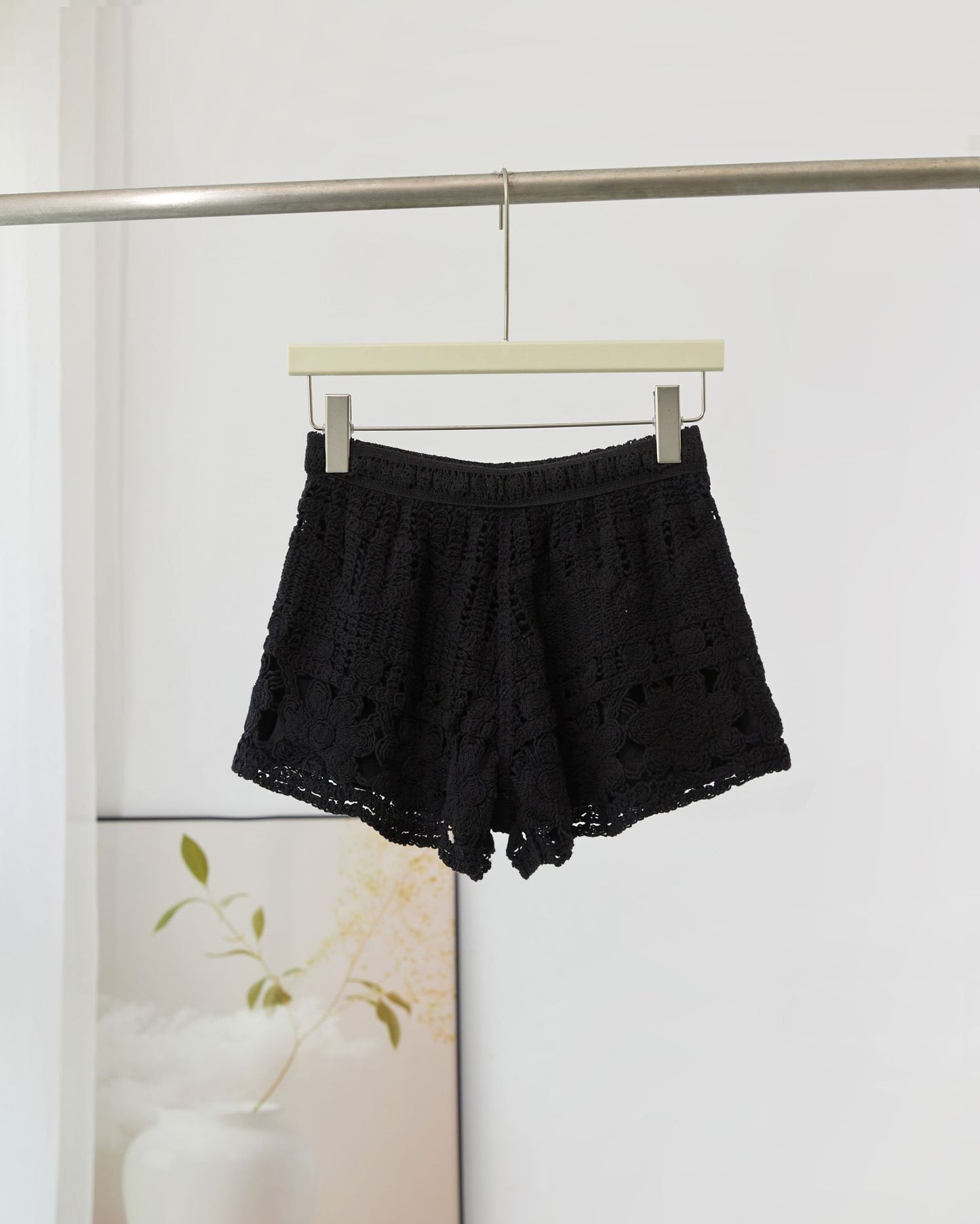 women lace trimmed summer shorts