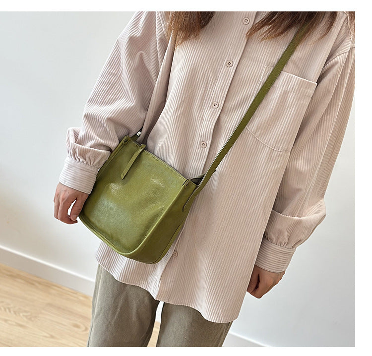 Genuine Leather Crossbody Messenger Bag for Women