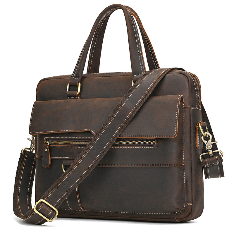 Genuine Leather Office Messenger Bag for Men