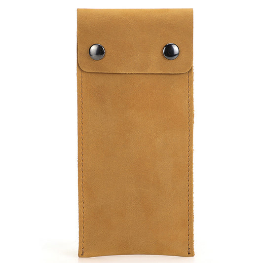 Vintage Brown Travel Watch Case with Hasp Closure