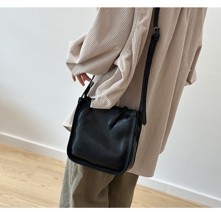 Genuine Leather Crossbody Messenger Bag for Women