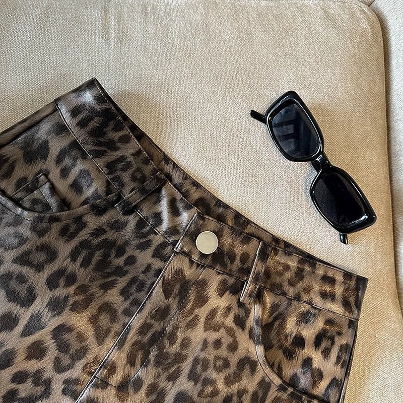 Black High-Waisted Coated Shorts for Women