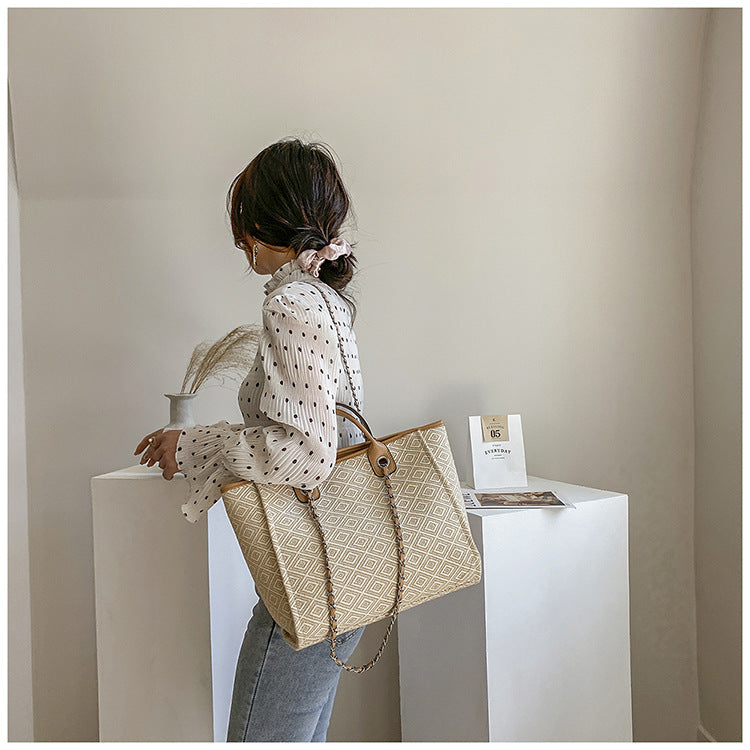 Boho Canvas Bucket Bag for Women