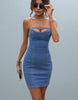 Bodycon Tube Top Mini Denim Dress