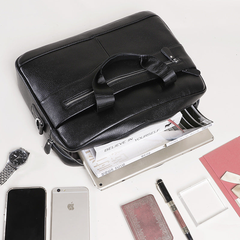 Genuine Leather Office Bag for Men Laptop Business Bag