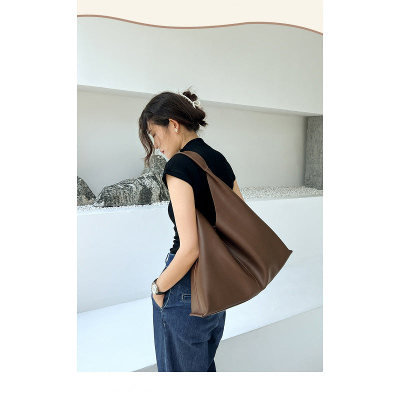 Women’s Genuine Leather Large Capacity Shoulder Tote Bag