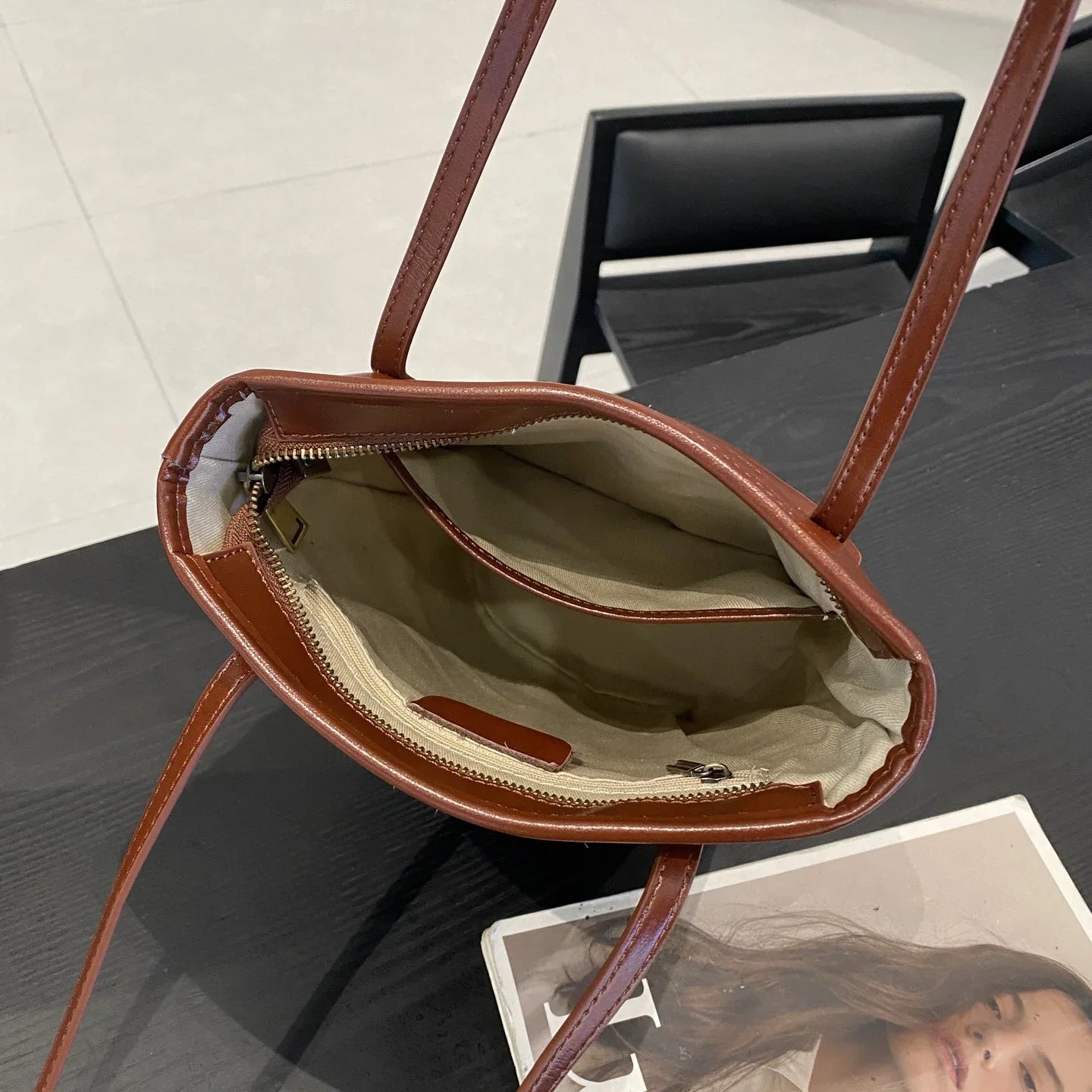 Women’s Leather Shoulder Bucket Purse