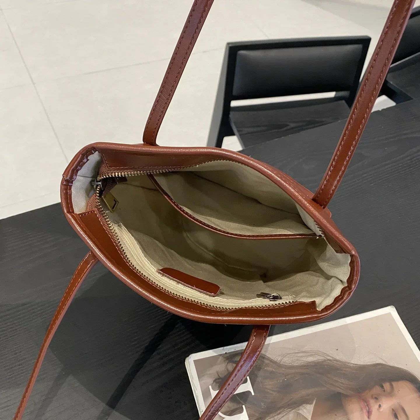 Women’s Leather Shoulder Bucket Purse