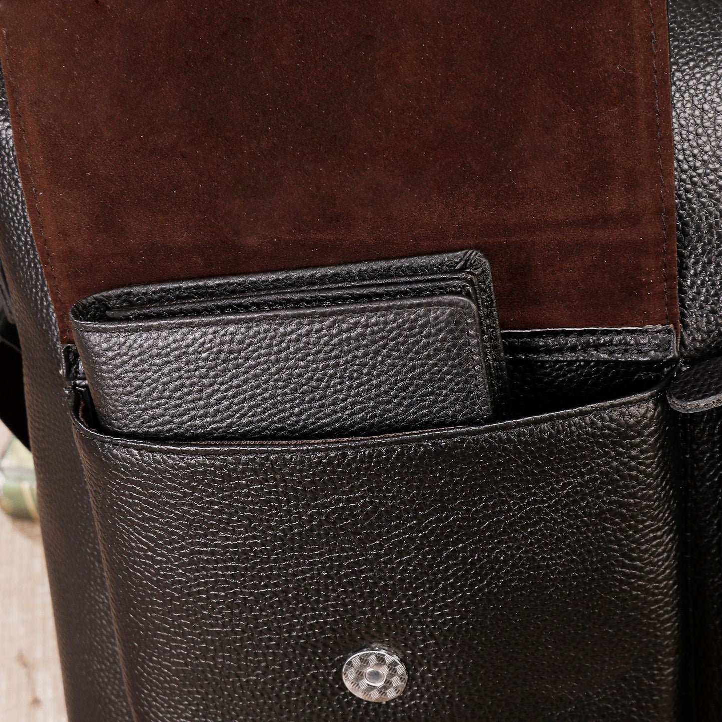 Genuine Leather Office Bag With Laptop Compartment