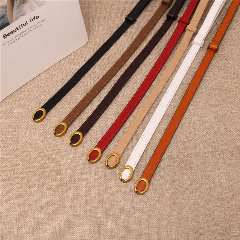 modern womens narrow leather belts