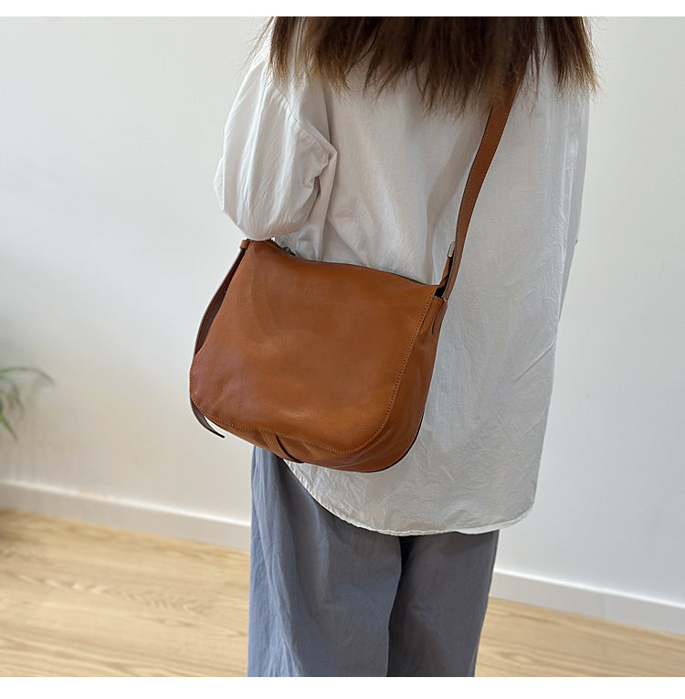 Women Genuine Leather Office Messenger Bag