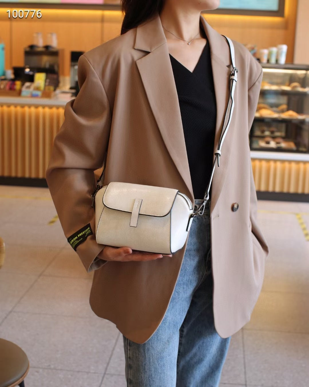 women small genuine leather crossbody bag