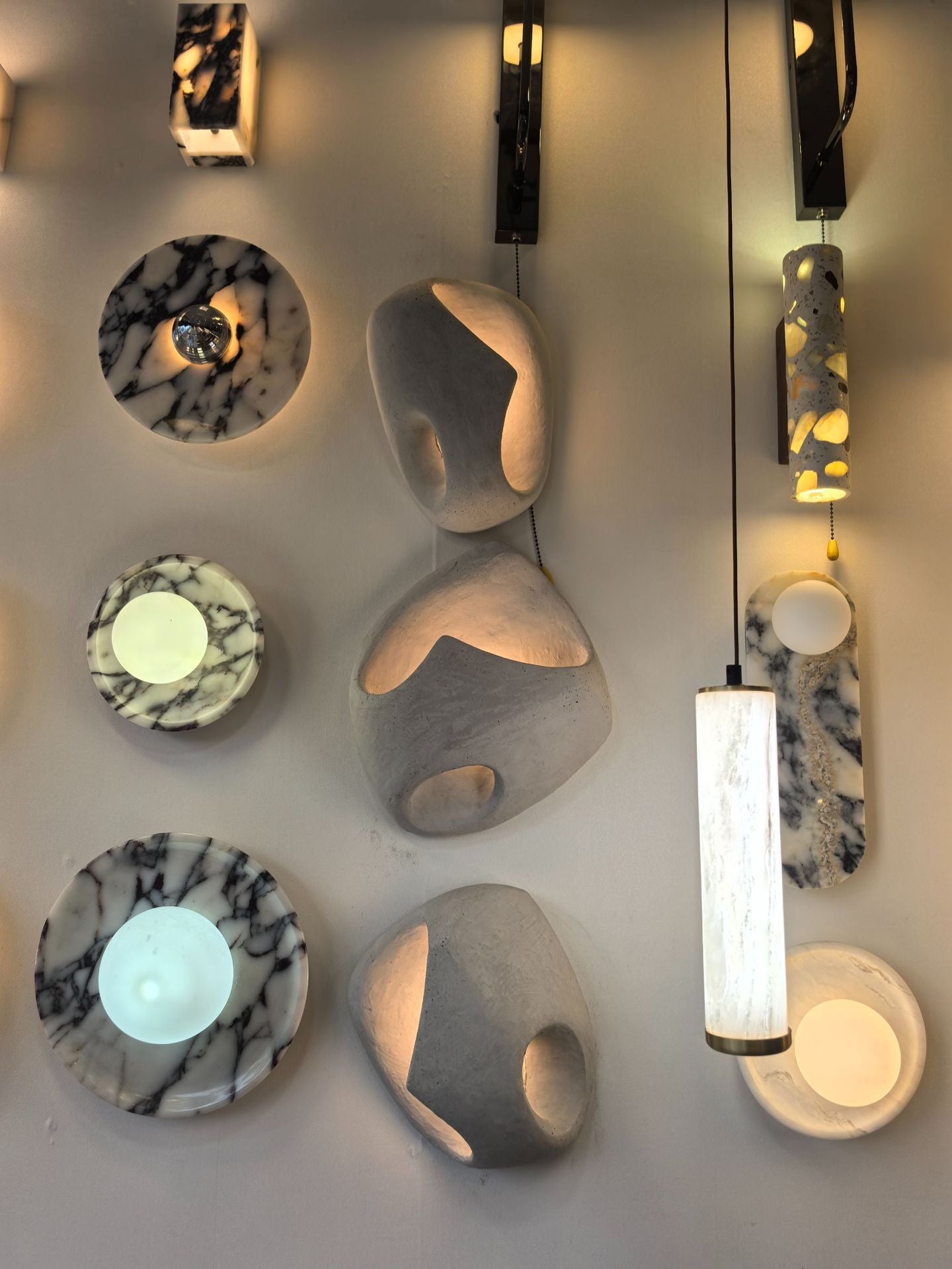 Wabi Sabi Cement Wall Lamp Nordic Concrete Wall Sconce - Boho Living Room