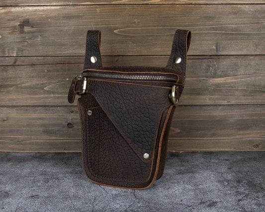 Men’s Leather Waist Bag Crossbody Belt Bag