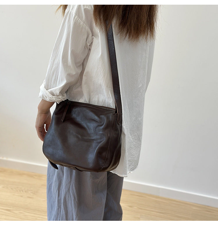 Women Genuine Leather Office Messenger Bag