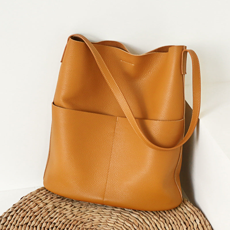 Women Genuine Leather Tote Bag Everyday Carry Purse
