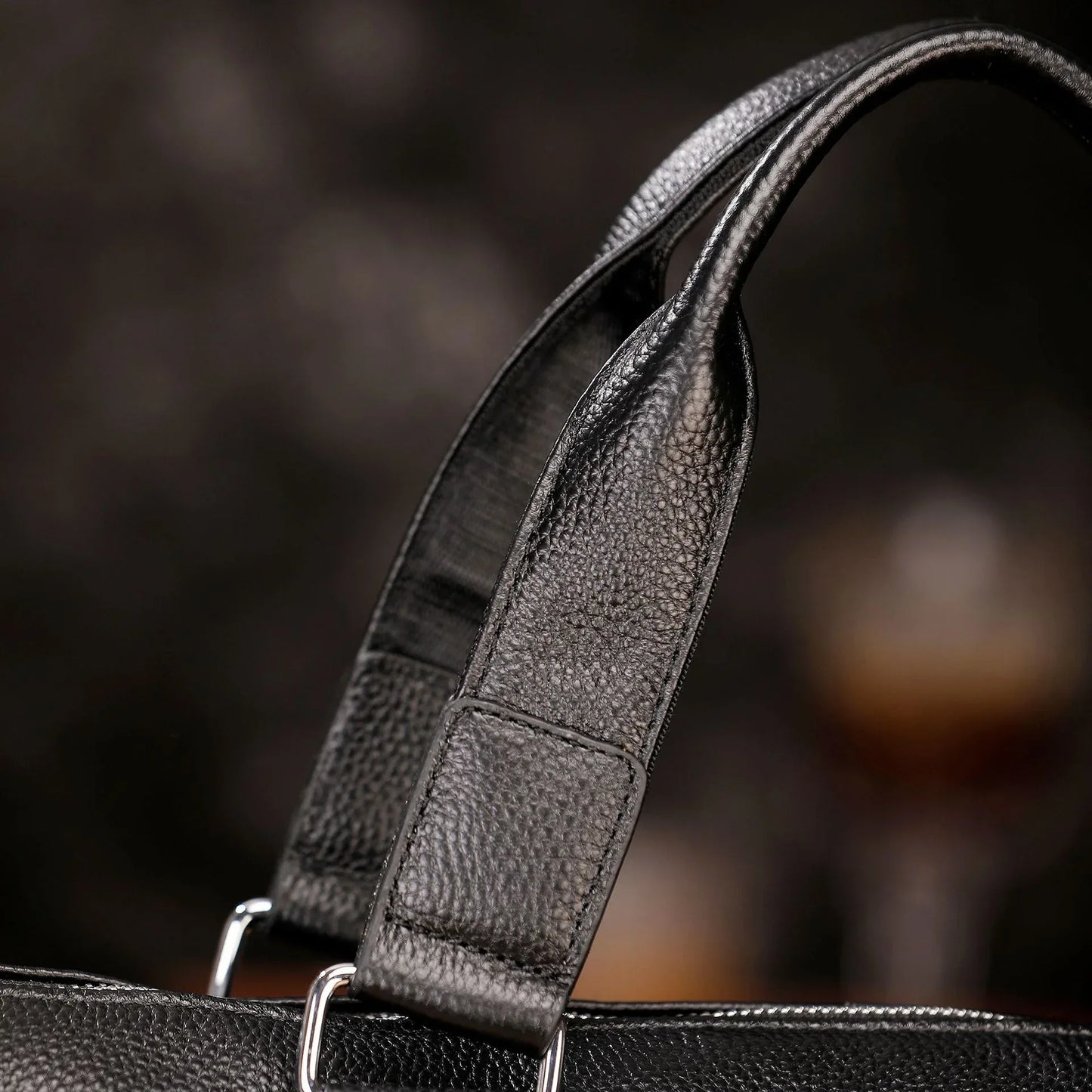 Genuine Leather Office Bag With Laptop Compartment