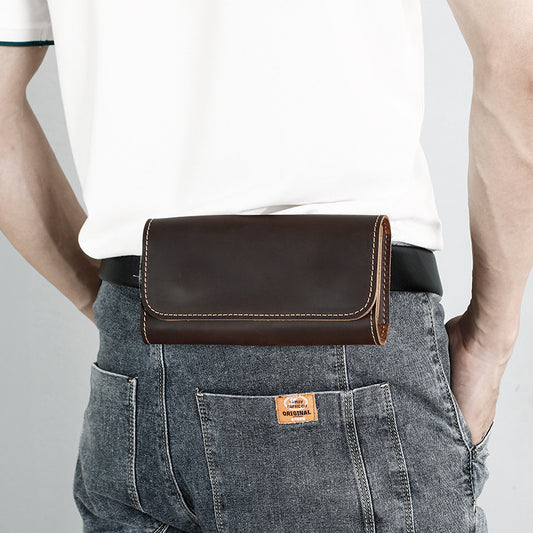 genuine leather waist belt bag