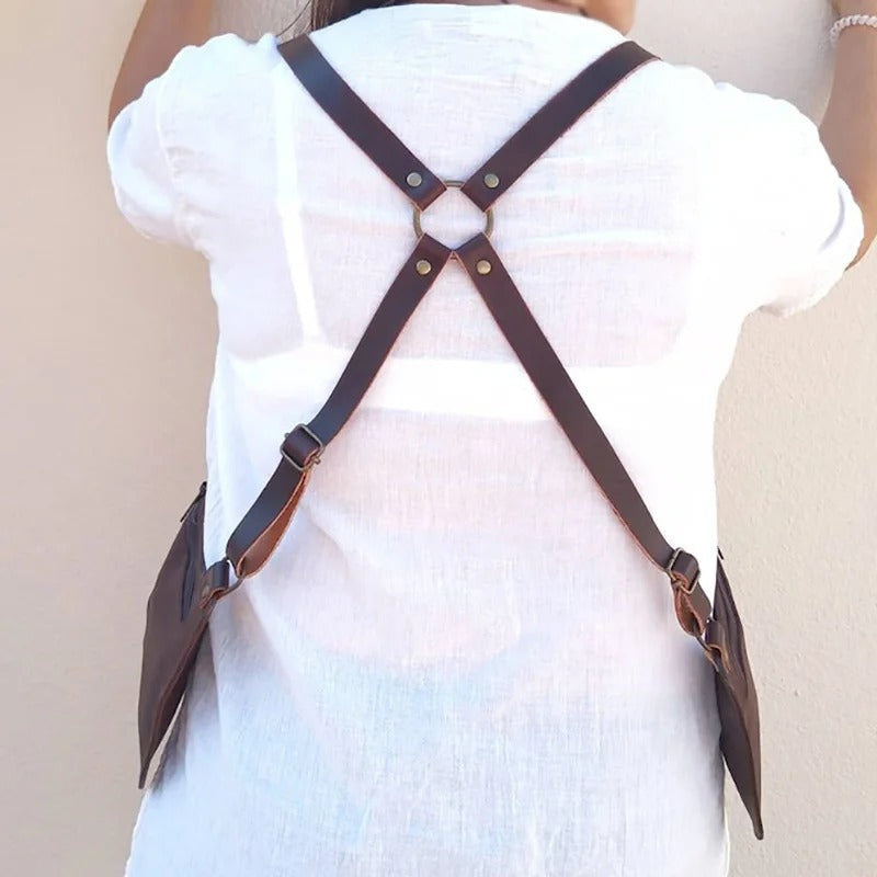 Medieval Leather Shoulder Holster Harness