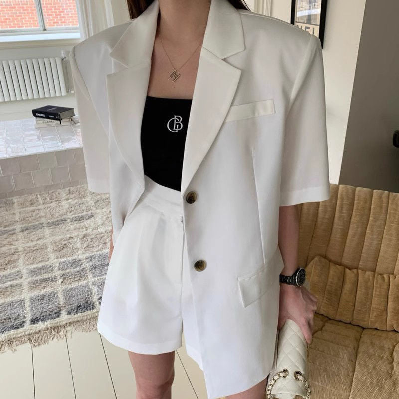 two piece outfits for women shorts and blazer