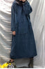 Oversized Denim Hoodie Dress for Women Long Sleeve Jean Maxi