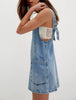 Denim Pinafore Overall Dress with Pockets