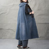 Patchwork Hooded Sleeveless Denim Dress for Women