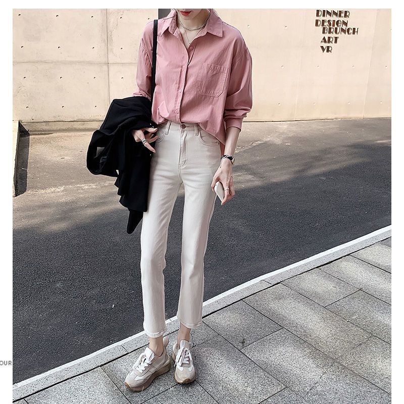 women's long sleeve button front shirts
