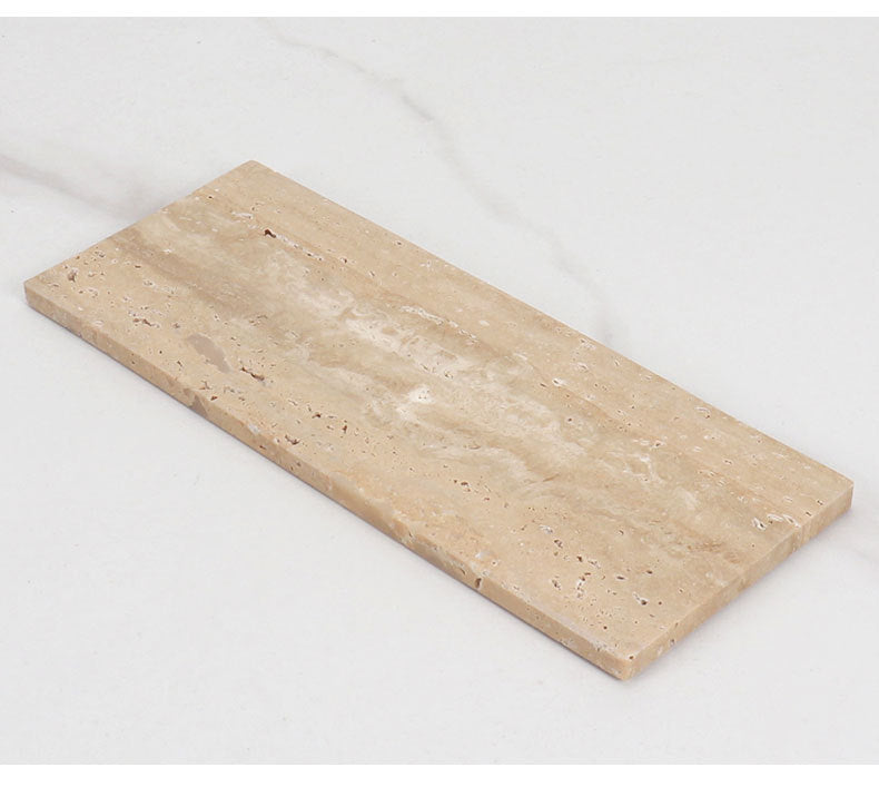 Nordic Light Luxury Natural Marble Tray for Bathroom, Vanity, and Table Décor